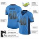 Custom Powder Blue Navy-Gold Mesh Drift Fashion Football Jersey