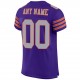 Custom Purple Gray-Orange Mesh Authentic Football Jersey