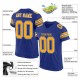 Custom Royal Gold-White Mesh Authentic Football Jersey