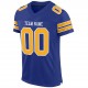 Custom Royal Gold-White Mesh Authentic Football Jersey