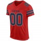 Custom Scarlet Navy-Light Gray Mesh Authentic Football Jersey