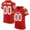 Custom Scarlet White-Gold Mesh Authentic Football Jersey