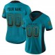 Custom Teal Black-Old Gold Mesh Drift Fashion Football Jersey