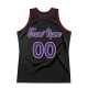 Custom Black Purple-Red Authentic Throwback Basketball Jersey