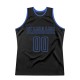 Custom Black Black-Blue Authentic Throwback Basketball Jersey