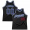 Custom Black Royal-Red Authentic Throwback Basketball Jersey