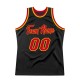 Custom Black Red-Gold Authentic Throwback Basketball Jersey