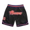 Custom Black Orange-Royal Authentic Throwback Basketball Shorts