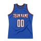 Custom Blue White-Orange Authentic Throwback Basketball Jersey