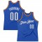 Custom Blue White-Navy Authentic Throwback Basketball Jersey