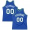 Custom Blue White-Kelly Green Authentic Throwback Basketball Jersey