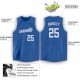 Custom Blue White Round Neck Basketball Jersey