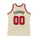 Custom Cream Red-Black Authentic Throwback Basketball Jersey