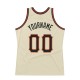 Custom Cream Black-Orange Authentic Throwback Basketball Jersey