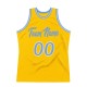 Custom Gold Light Blue-White Authentic Throwback Basketball Jersey