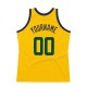 Custom Gold Hunter Green-Navy Authentic Throwback Basketball Jersey