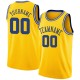 Custom Gold Royal-White Round Neck Rib-Knit Basketball Jersey