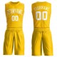 Custom Gold White Round Neck Suit Basketball Jersey