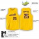 Custom Gold Purple Round Neck Basketball Jersey