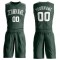 Custom Hunter Green White Round Neck Suit Basketball Jersey