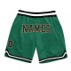 Custom Kelly Green Black-Old Gold Authentic Throwback Basketball Shorts