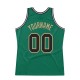 Custom Kelly Green Black-Old Gold Authentic Throwback Basketball Jersey