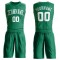 Custom Kelly Green White Round Neck Suit Basketball Jersey