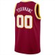 Custom Maroon White-Gold Round Neck Rib-Knit Basketball Jersey