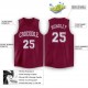 Custom Maroon White V-Neck Basketball Jersey