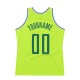 Custom Neon Green Kelly Green-White Authentic Throwback Basketball Jersey