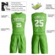 Custom Neon Green White Round Neck Suit Basketball Jersey