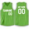 Custom Neon Green White V-Neck Basketball Jersey