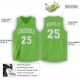 Custom Neon Green White V-Neck Basketball Jersey