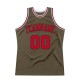 Custom Olive Red-Black Authentic Throwback Basketball Jersey