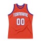 Custom Orange White-Purple Authentic Throwback Basketball Jersey