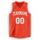 Custom Orange White V-Neck Basketball Jersey