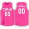 Custom Pink White Round Neck Basketball Jersey