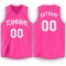 Custom Pink White V-Neck Basketball Jersey