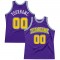 Custom Purple Gold-Kelly Green Authentic Throwback Basketball Jersey