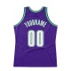 Custom Purple White-Kelly Green Authentic Throwback Basketball Jersey