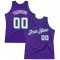 Custom Purple White-Teal Authentic Throwback Basketball Jersey