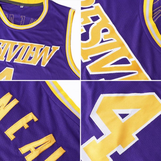 Custom Purple White-Teal Authentic Throwback Basketball Jersey