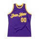 Custom Purple Gold-White Authentic Throwback Basketball Jersey