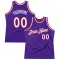 Custom Purple White-Red Authentic Throwback Basketball Jersey