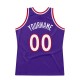 Custom Purple White-Red Authentic Throwback Basketball Jersey