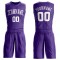 Custom Purple White Round Neck Suit Basketball Jersey