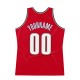 Custom Red White-Navy Authentic Throwback Basketball Jersey