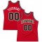 Custom Red Black-White Authentic Throwback Basketball Jersey