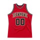 Custom Red Black-White Authentic Throwback Basketball Jersey