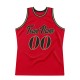 Custom Red Black-Old Gold Authentic Throwback Basketball Jersey